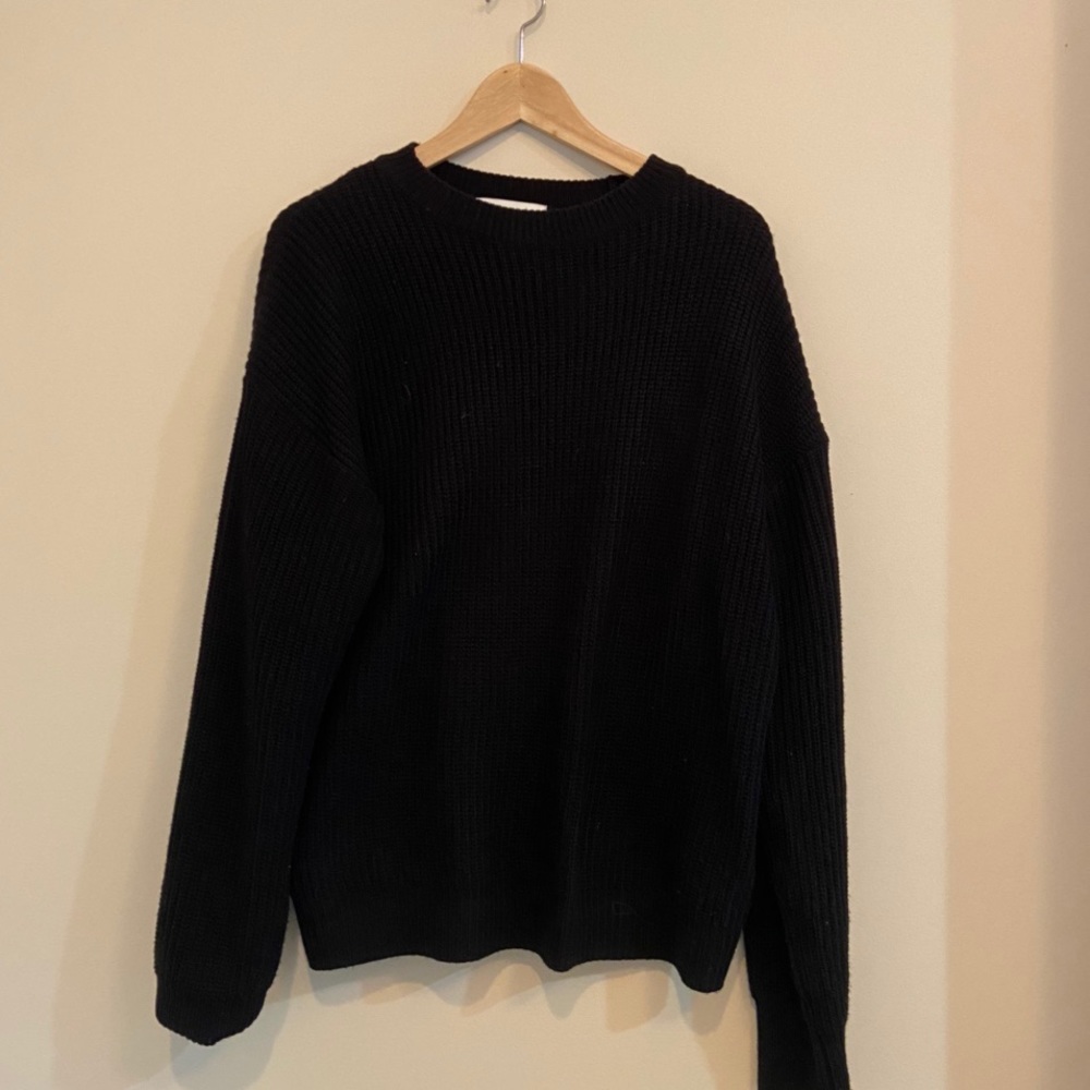 Olive menswear acrylic fisherman sweater